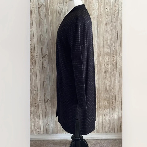 J.Jill Wearever Black Long Open Front Cardigan Jacket - Picture 4 of 8